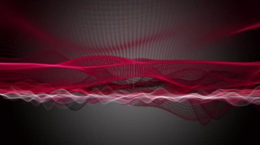 Ağır çekimde parçacık dalga nesnesi ile güçlü video animasyonu, 4096x2304 döngü 4K