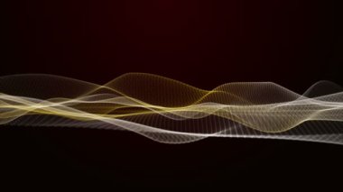 Metin için parçacık dalga nesnesi ve uzayda gelecek video animasyonu, 4096x2304 döngü 4K