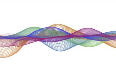 Parçacık dalga nesnesi ile fantastik video animasyonu yavaş çekim ve metin için boşluk, 4096x2304 döngü 4K