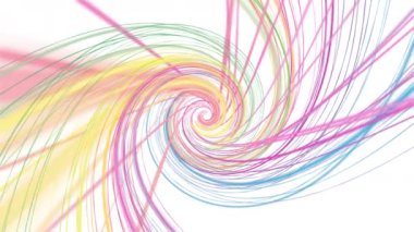 Yavaş çekimde çizgili dalga nesnesi ile fantastik video animasyonu, 4096x2304 döngü 4K