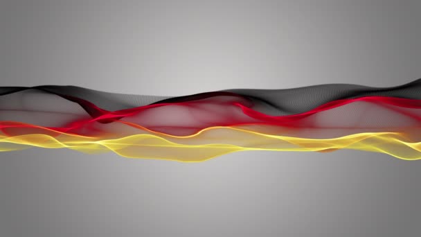 Fantástica Animação Vídeo Onda Cores Alemã Câmera Lenta Para Eventos — Vídeo de Stock