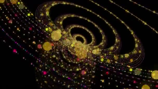 Φουτουριστικό Βίντεο Animation Αντικείμενο Γρήγορης Κίνησης Λωρίδες Σωματιδίων 4096X2304 Loop — Αρχείο Βίντεο
