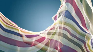 Parçacık dalga nesnesi ile fantastik video animasyonu yavaş çekim ve metin için boşluk, 4096x2304 döngü 4K