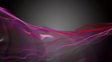 Parçacık dalga nesnesi ile romantik video animasyonu metin için yavaş çekim ve boşluk, 4096x2304 döngü 4K