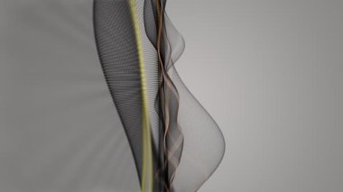 Parçacık dalgası nesnesinin ağır çekimde fantastik video animasyonu, 4096x2304 döngü 4K