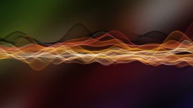 Parçacık dalgası nesnesinin ağır çekimde fantastik video animasyonu, 4096x2304 döngü 4K