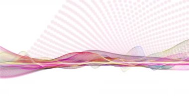 Parçacık dalgası nesnesinin ağır çekimde fantastik video animasyonu, 4096x2304 döngü 4K