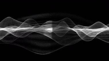 Parçacık dalga nesnesiyle yapılan sihirli video animasyonu, 4096x2304 döngüsü 4K