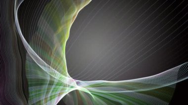 Parçacık dalga nesnesi ile fantastik video animasyonu yavaş çekim ve metin için boşluk, 4096x2304 döngü 4K