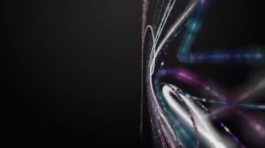 Parçacık çizgili nesne ile gelecek video animasyonu yavaş çekimde, 4096x2304 döngü 4K