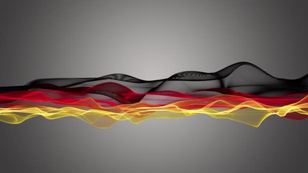 Fantastic German Color Wave Animation Slow Motion Sports Events Space — 비디오