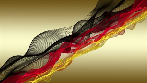 Fantastisk Tysk Färg Våg Video Animation Slow Motion För Sportevenemang Royaltyfri Stockvideo