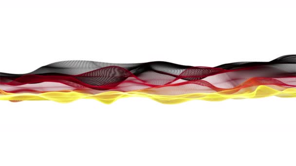 Fantastic German Color Wave Video Animation Slow Motion Sporting Events — Stock Video