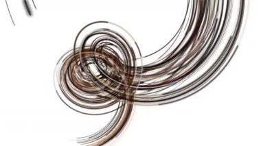 Yavaş çekimde çizgili dalga nesnesi ile fantastik video animasyonu, 4096x2304 döngü 4K