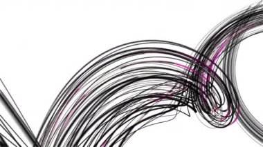 Yavaş çekimde çizgili dalga nesnesi ile fantastik video animasyonu, 4096x2304 döngü 4K