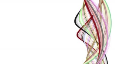 Yavaş çekimde şerit dalga nesnesi ve metin için uzay ile fantastik video animasyonu, 4096x2304 döngü 4K