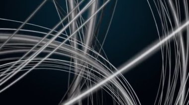 Yavaş çekimde çizgili dalga nesnesi ile gelecek video animasyonu, 4096x2304 döngü 4K