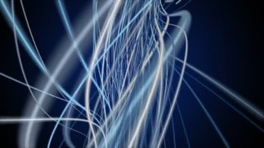 Yavaş çekimde çizgili dalga nesnesi ile gelecek video animasyonu, 4096x2304 döngü 4K