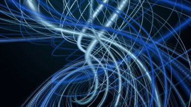 Yavaş çekimde çizgili dalga nesnesi ile gelecek video animasyonu, 4096x2304 döngü 4K