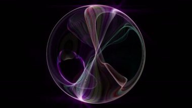 Parlayan parçacık küre nesnesiyle gelecek video animasyonu, 4096x2304 döngüsü 4K