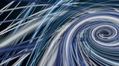 Yavaş çekimde çizgili dalga nesnesi ile gelecek video animasyonu, 4096x2304 döngü 4K