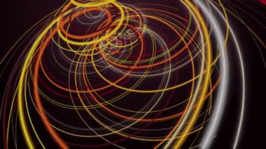 Yavaş çekimde çizgili dalga nesnesi ile gelecek video animasyonu, 4096x2304 döngü 4K