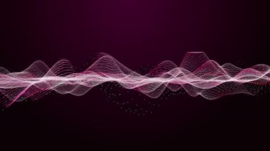 Parçacık dalga nesnesi ile romantik video animasyonu metin için yavaş çekim ve boşluk, 4096x2304 döngü 4K