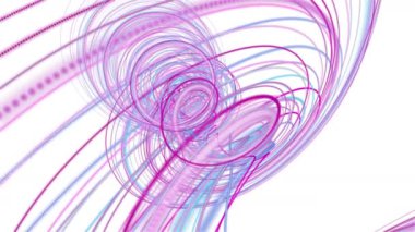 Yavaş çekimde çizgili dalga nesnesi ile fantastik video animasyonu, 4096x2304 döngü 4K