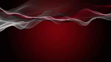 Metin için parçacık dalga nesnesi ve uzayda güçlü video animasyonu, 4096x2304 döngü 4K