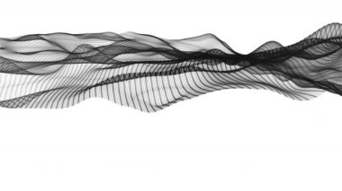 Parçacık dalga nesnesi ile sihirli video animasyonu yavaş çekim ve metin için boşluk, 4096x2304 döngü 4K