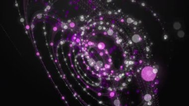 Parçacık Şerit nesne yavaş hareket, 4096 x 2304 döngü 4k ile romantik video animasyon