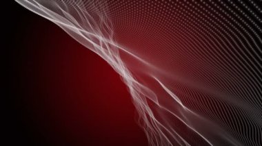 Metin için parçacık dalga nesnesi ve uzayda güçlü video animasyonu, 4096x2304 döngü 4K