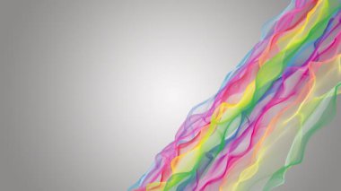 Parçacık dalga nesnesi ile fantastik video animasyonu yavaş çekim ve metin için boşluk, 4096x2304 döngü 4K