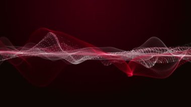 Parçacık dalga nesnesi ile romantik video animasyonu metin için yavaş çekim ve boşluk, 4096x2304 döngü 4K