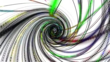 Parçacık şeritli nesne ile fantastik video animasyonu yavaş çekimde, 4096x2304 döngü 4K