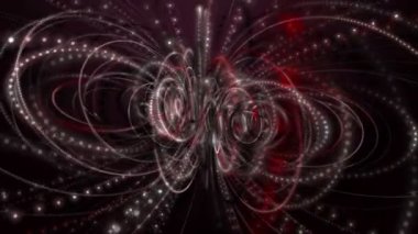 Ağır çekimde parçacık çizgili dalga nesnesi ile güçlü video animasyonu, 4096x2304 döngü 4K