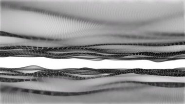 Parçacık dalga nesnesiyle yapılan sihirli video animasyonu, 4096x2304 döngüsü 4K