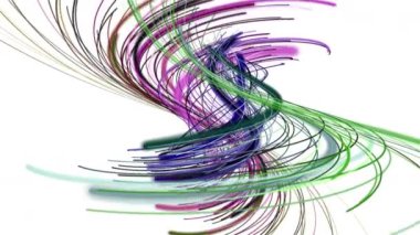 Fantastik video animasyon ile şerit dalga nesne yavaş hareket, 4096 x 2304 döngü 4 k renk