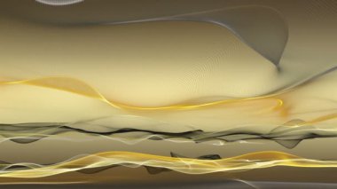 Parçacık dalgası nesnesinin ağır çekimde fantastik video animasyonu, 4096x2304 döngü 4K