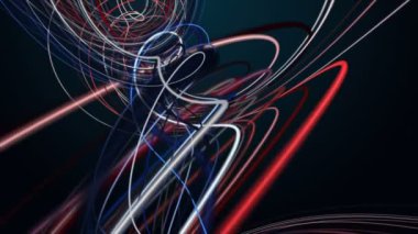 Yavaş çekimde çizgili dalga nesnesi ile fantastik video animasyonu, 4096x2304 döngü 4K