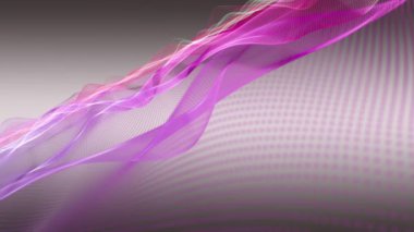 Parçacık dalga nesnesiyle romantik video animasyonu, 4096x2304 döngü 4K