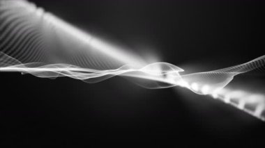 Parçacık dalga nesnesiyle yapılan sihirli video animasyonu, 4096x2304 döngüsü 4K