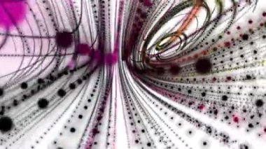 Parçacık şeritli nesne ile fantastik video animasyonu yavaş çekimde, 4096x2304 döngü 4K