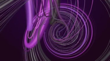 Yavaş çekimde çizgili dalga nesnesi ile romantik video animasyonu, 4096x2304 döngü 4K