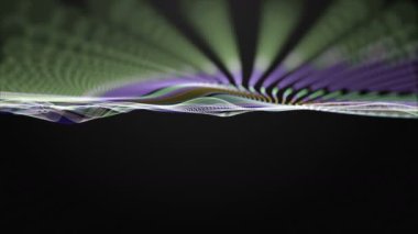 Renk parçacık dalgası nesne yavaş hareket, 4096 x 2304 döngü 4 k ile fantastik video animasyon