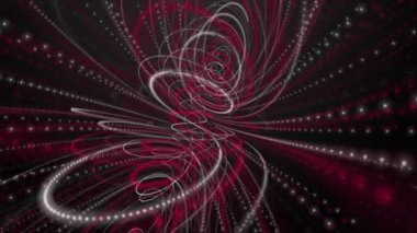 Ağır çekimde parçacık çizgili dalga nesnesi ile güçlü video animasyonu, 4096x2304 döngü 4K