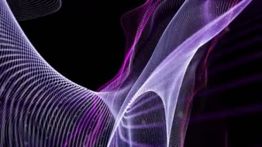 Parçacık dalga nesnesiyle romantik video animasyonu, 4096x2304 döngü 4K