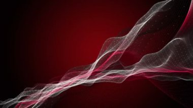 Ağır çekimde parçacık dalga nesnesi ile güçlü video animasyonu, 4096x2304 döngü 4K