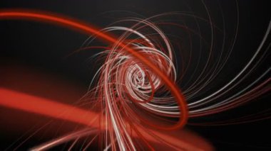 Yavaş çekimde çizgili dalga nesnesi ile gelecek video animasyonu, 4096x2304 döngü 4K