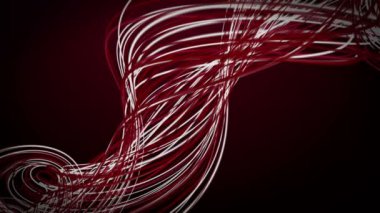 Ağır çekimde çizgili dalga nesnesi ile güçlü video animasyonu, 4096x2304 döngü 4K